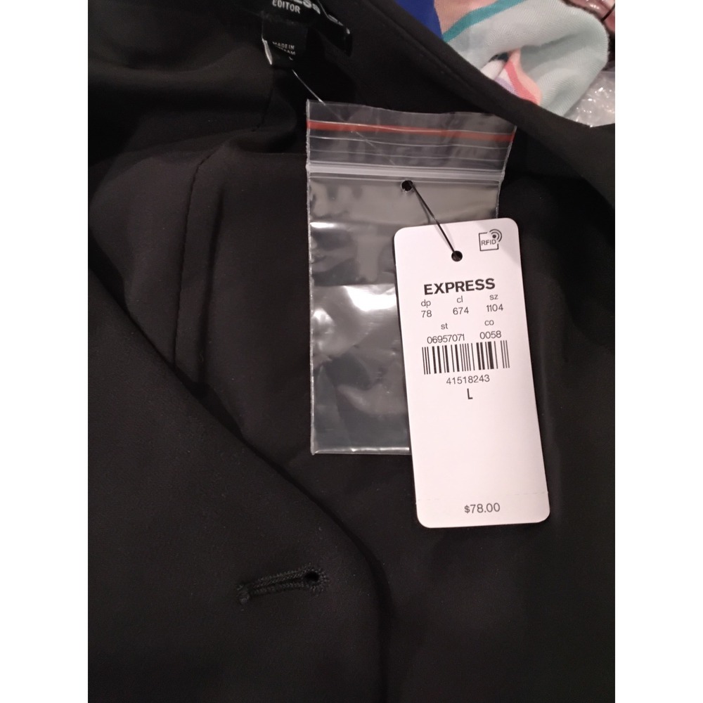 NWT EXPRESS EDITOR Black Button Front Tailored Dr… - image 4